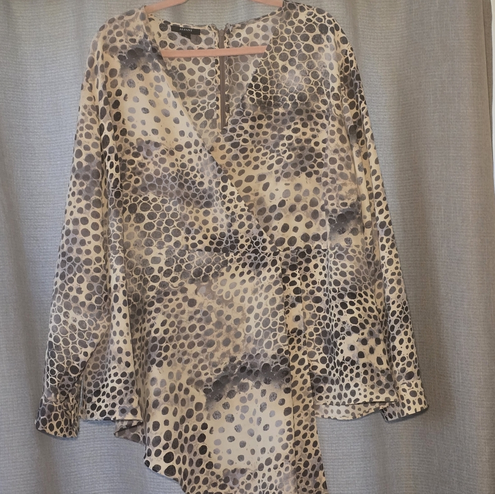 Black and Cream Polka Dot Blouse